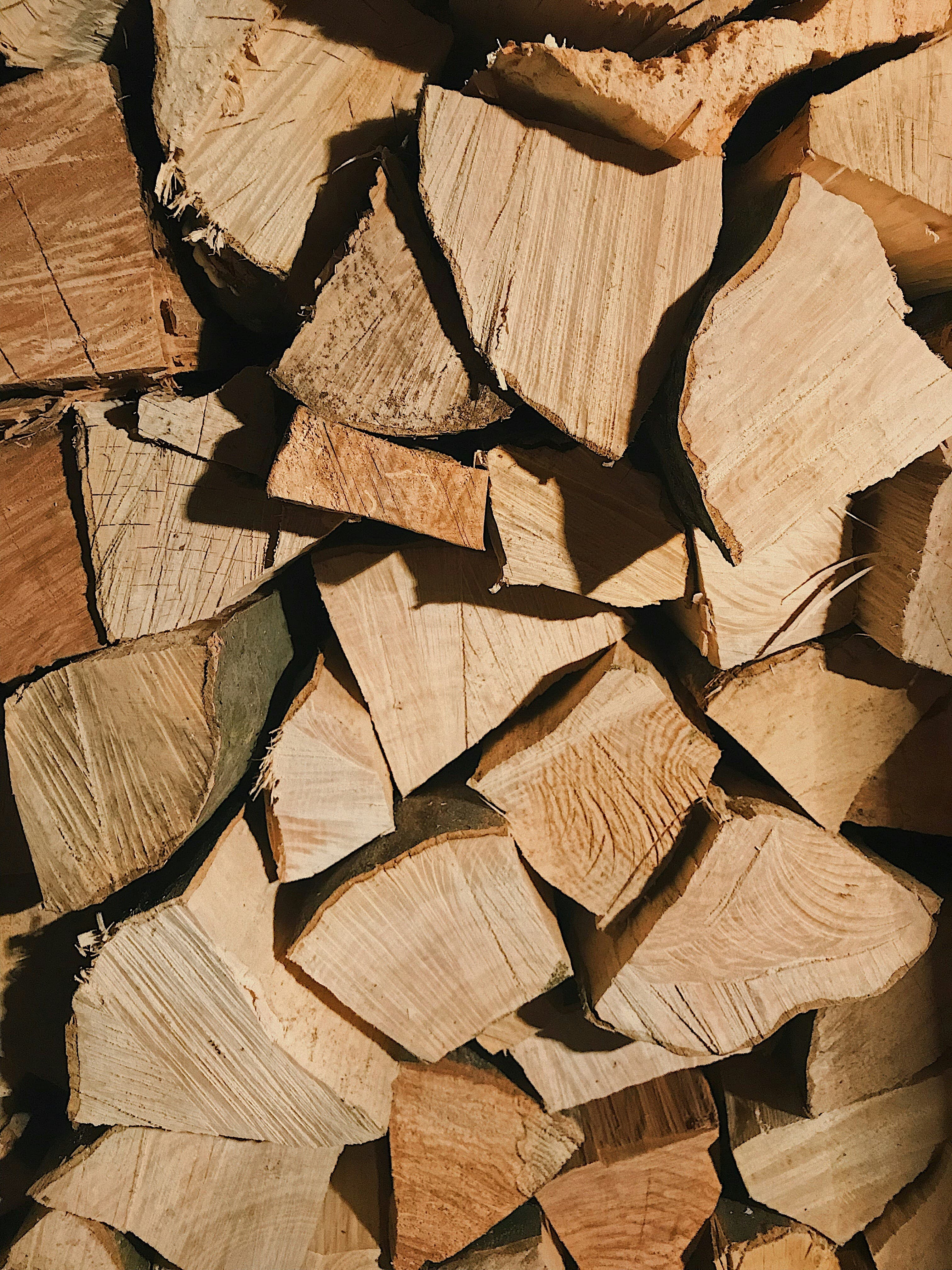 Split hardwood stacked and ready for delivery